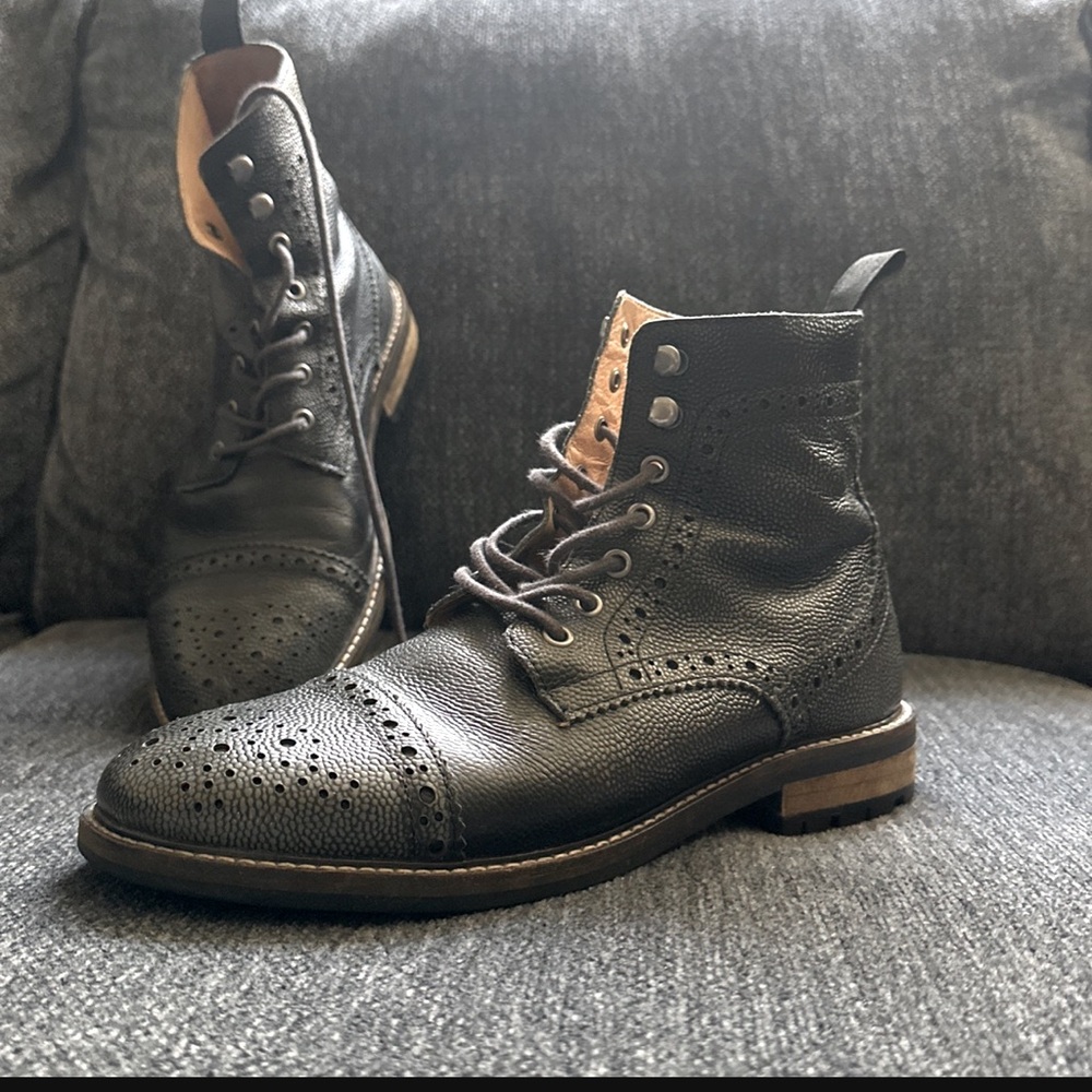 J.D. Fisk size 10 Black Leather Boot